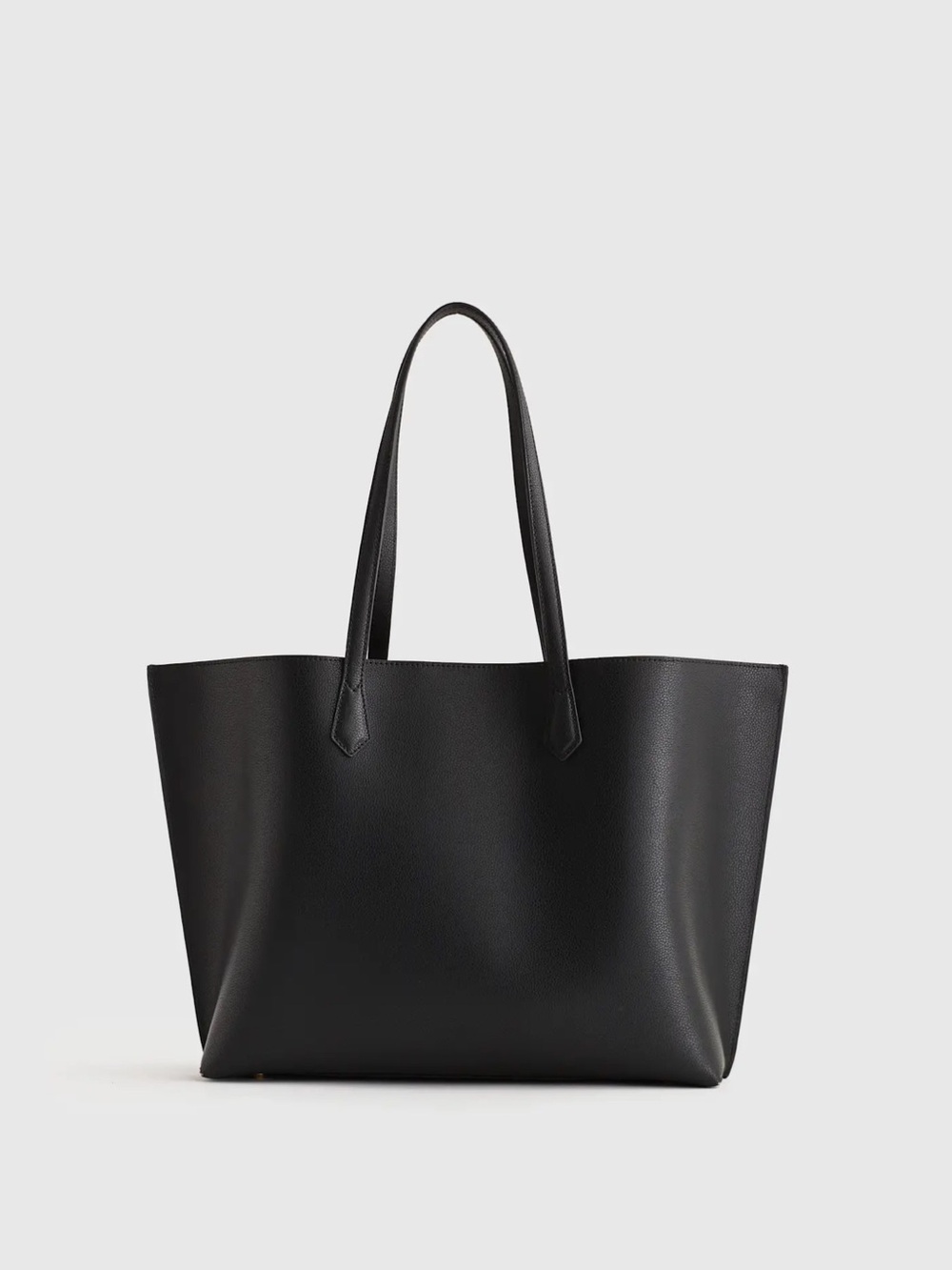 Quince Italian Leather Triple Compartment Shopper Tote
